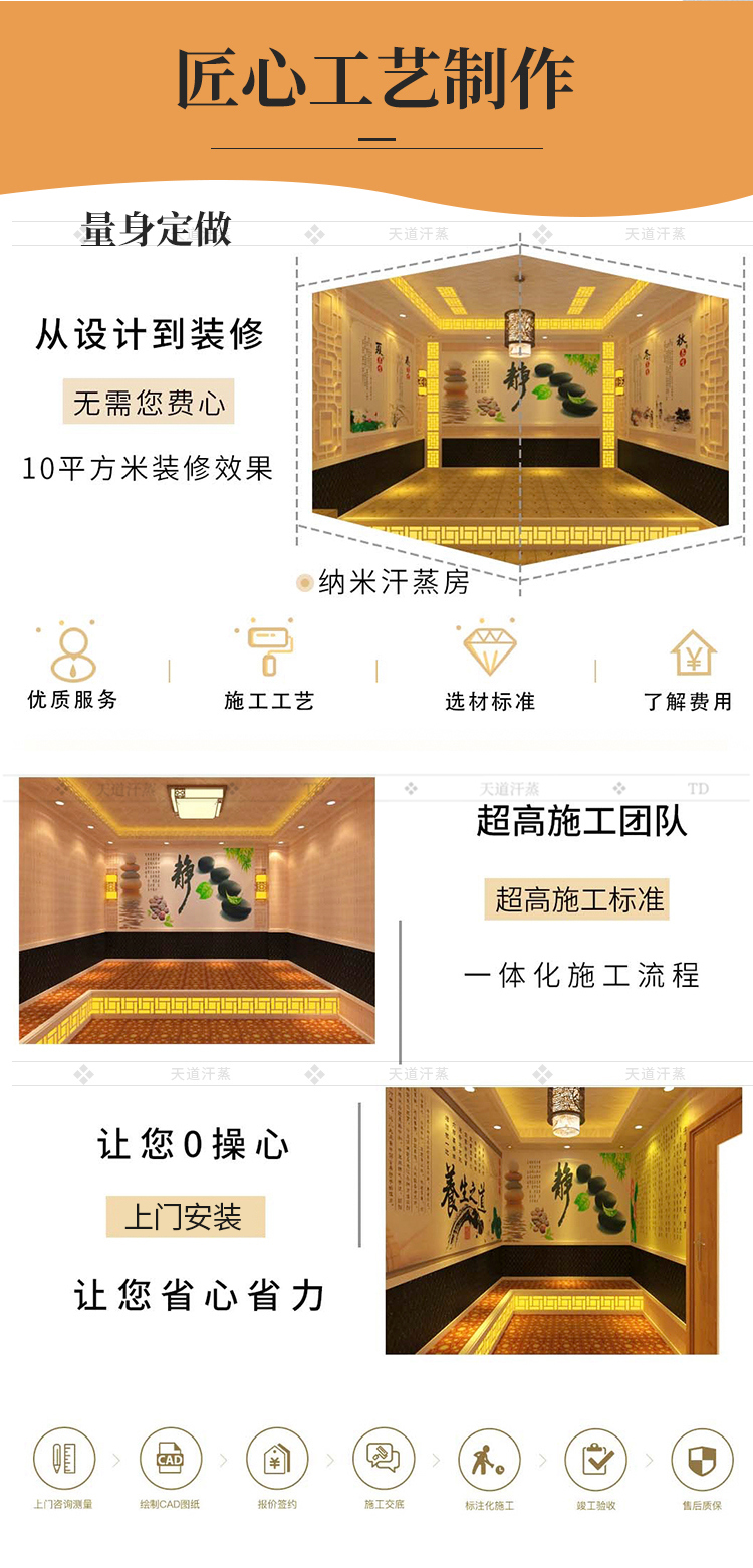 5平方家庭汗蒸房制作工藝